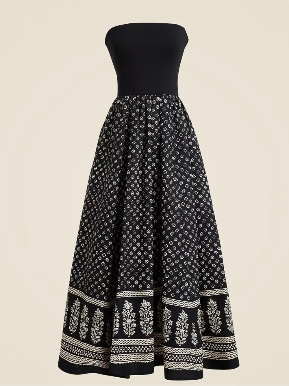 NWT Jcrew strapless mixy dress in block print - Picture 4 of 7